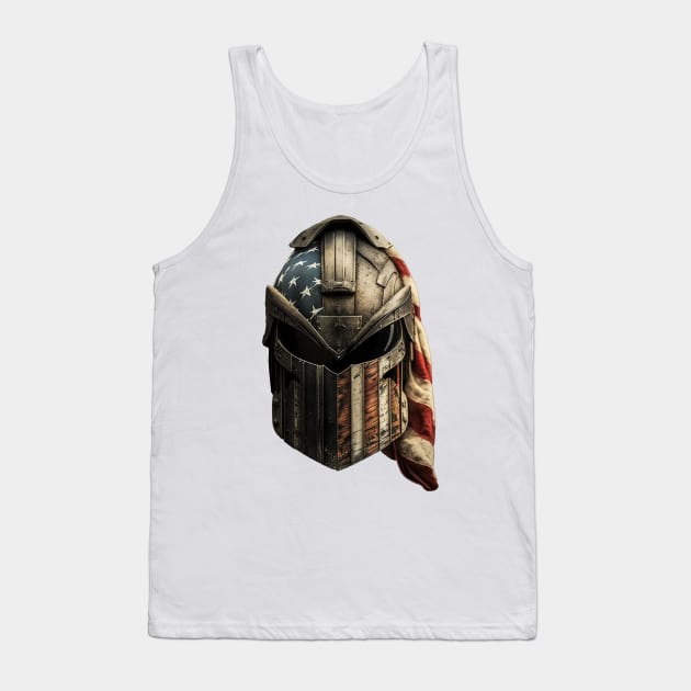 American Flag Spartan Helmet (no background) Tank Top by Jades-Corner